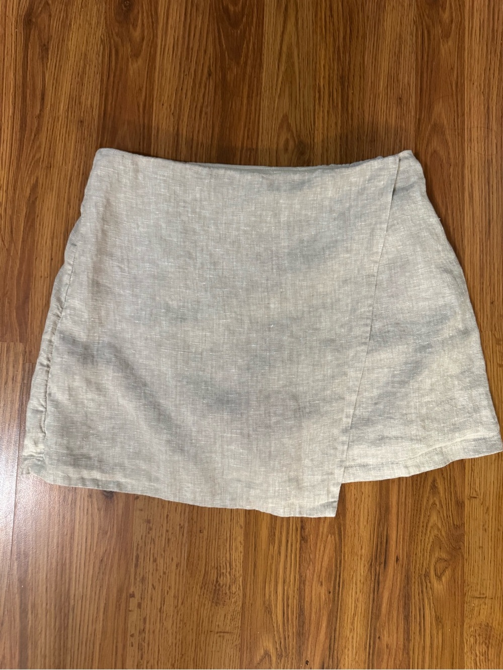 Quince Linen Mini Skirt Women's Size 8 Flax Natural A-Line